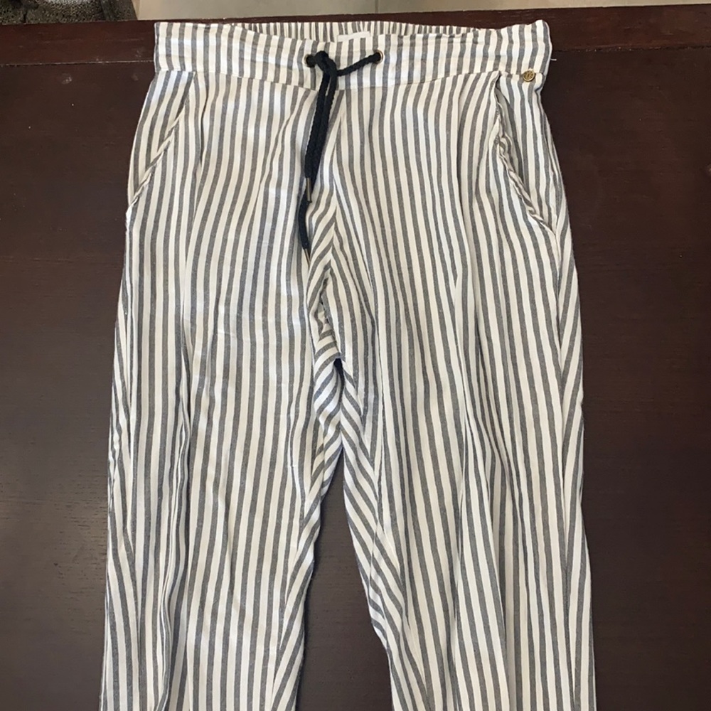 striped loose pants